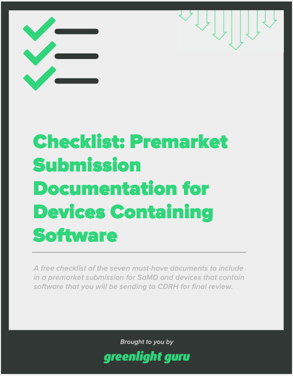 Pre-Sub Documentation for SaMD Checklist